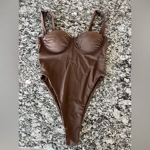 Chic Brown Women's One Piece Swimsuit